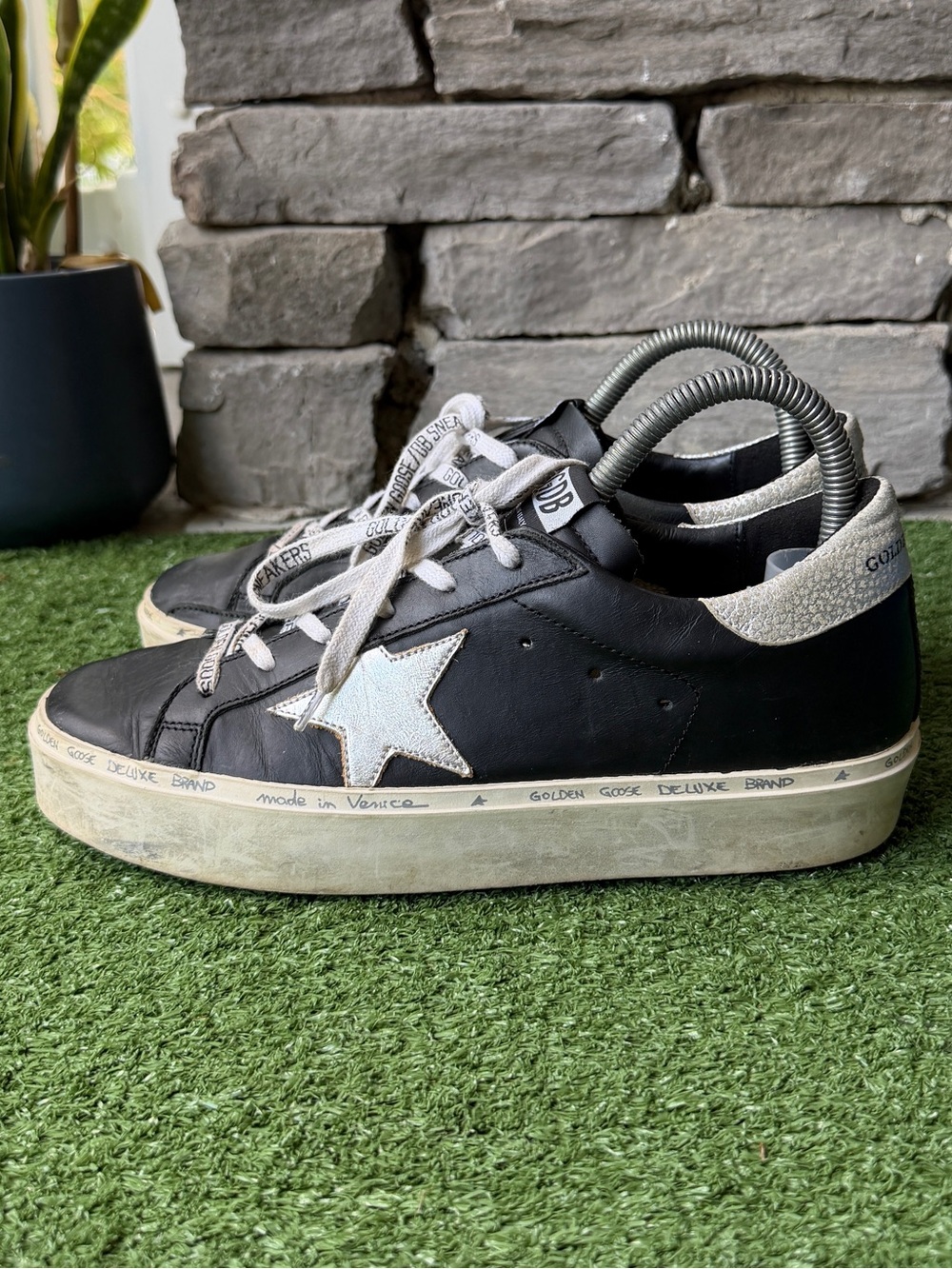 Golden Goose Hi Star Black Leather Women’s Sneakers
